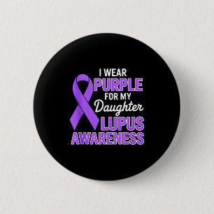 Badge Rond 5 Cm Portez du violet pour le mois de sensibilisation a