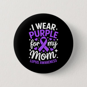 Badge Rond 5 Cm Portez du violet pour le mois de sensibilisation a