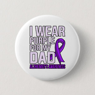 Badge Rond 5 Cm Portez du violet pour le ruban de sensibilisation 