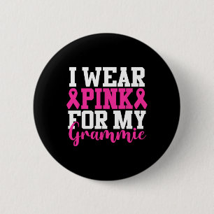 Badge Rond 5 Cm Portez Le Rose Pour Mon Grammie Sensibilisation Au