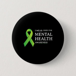 Badge Rond 5 Cm Portez le vert pour la sensibilisation à la santé 