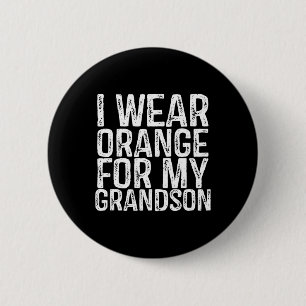 Badge Rond 5 Cm Portez L'Orange Pour La Sensibilisation À La Leucé