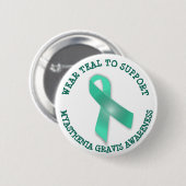 Badge Rond 5 Cm Portez une attention Turquoise à la prise de consc (Devant & derrière)