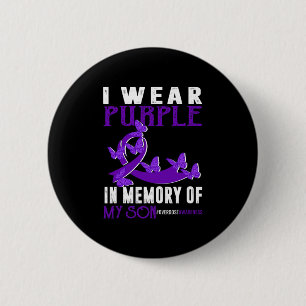 Badge Rond 5 Cm Portez Violet En Mémoire De Mon Fils Surdose Sensi