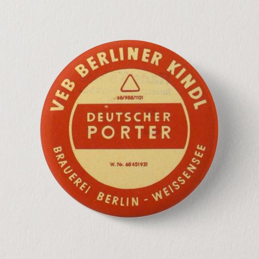 Badge Rond 5 Cm Portier de VEB Kindl (Devant)