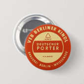 Badge Rond 5 Cm Portier de VEB Kindl (Devant & derrière)