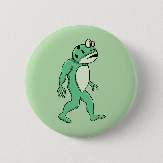 Badge Rond 5 Cm Portland frog sasquatch (Devant)