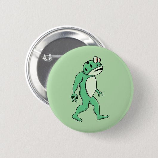 Badge Rond 5 Cm Portland frog sasquatch (Devant & derrière)
