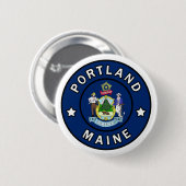 Badge Rond 5 Cm Portland Maine (Devant & derrière)