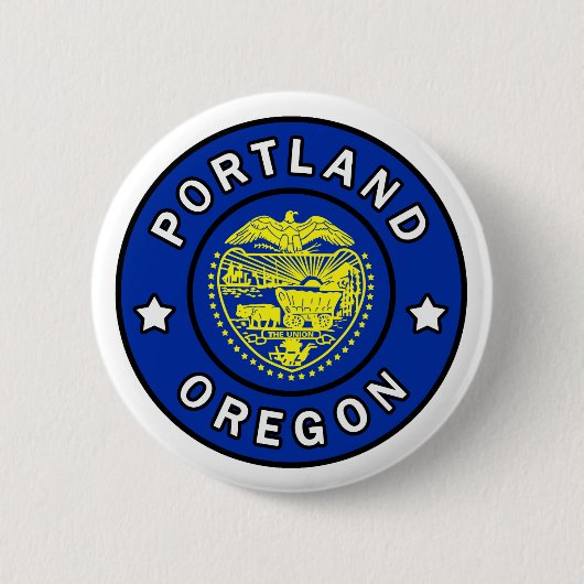 Badge Rond 5 Cm Portland Orégon (Devant)