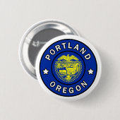 Badge Rond 5 Cm Portland Orégon (Devant & derrière)