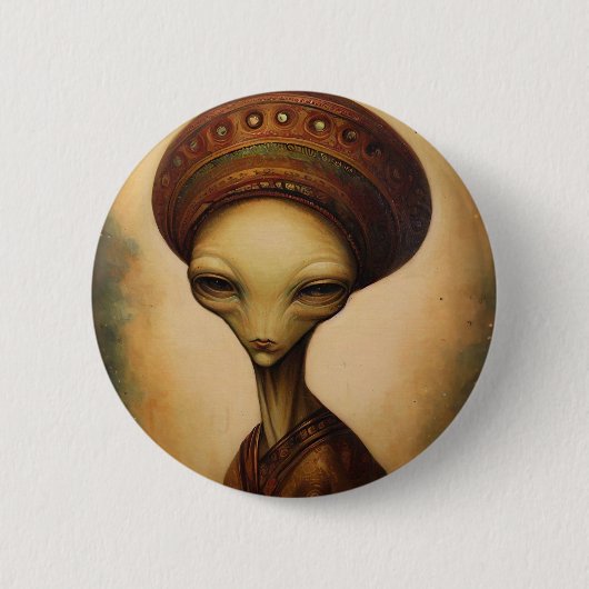 Badge Rond 5 Cm Portrait Alien antique (Devant)
