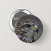 Badge Rond 5 Cm Portrait commun Buzzard (Devant & derrière)