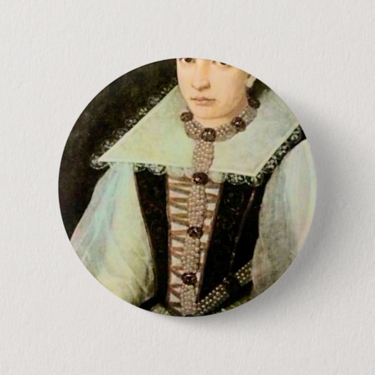 Badge Rond 5 Cm Portrait Comtesse Elizabeth Bathory (Devant)