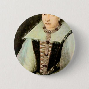 Badge Rond 5 Cm Portrait Comtesse Elizabeth Bathory