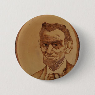 Badge Rond 5 Cm Portrait d'Abraham Lincoln