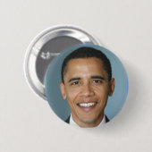 Badge Rond 5 Cm Portrait de Barack Obama (Devant & derrière)
