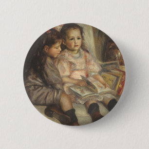 Badge Rond 5 Cm Portrait de Caillebotte Enfants par Pierre Renoir