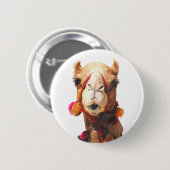 Badge Rond 5 Cm Portrait de chameau (Devant & derrière)