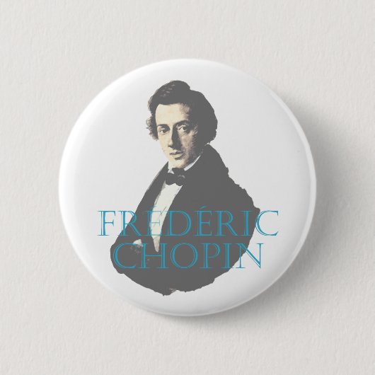 Badge Rond 5 Cm Portrait de Frédéric Chopin (Devant)