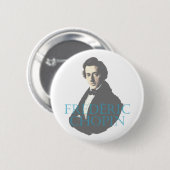Badge Rond 5 Cm Portrait de Frédéric Chopin (Devant & derrière)