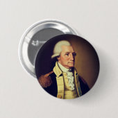 Badge Rond 5 Cm Portrait de George Washington (1790) (Devant & derrière)