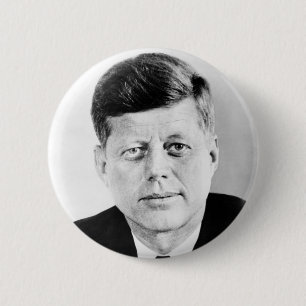 Badge Rond 5 Cm Portrait de John F Kennedy Président
