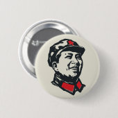 Badge Rond 5 Cm Portrait de Mao de Président (Devant & derrière)