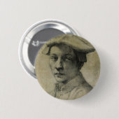 Badge Rond 5 Cm Portrait de Michelangelo Andrea Quaratesi   (Devant & derrière)
