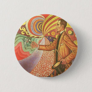 Badge Rond 5 Cm Portrait de Paul Signac- de Felix Feneon