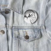 Badge Rond 5 Cm Portrait de perruche (En situation)