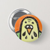 Badge Rond 5 Cm Portrait de perruche (Devant & derrière)