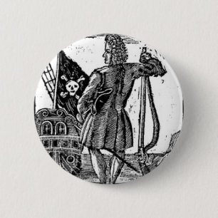 Badge Rond 5 Cm Portrait de pirate de capot de Stede