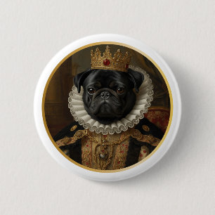 Badge Rond 5 Cm Portrait de reine de la Renaissance inspiré par un