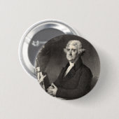 Badge Rond 5 Cm Portrait de Thomas Jefferson (Devant & derrière)