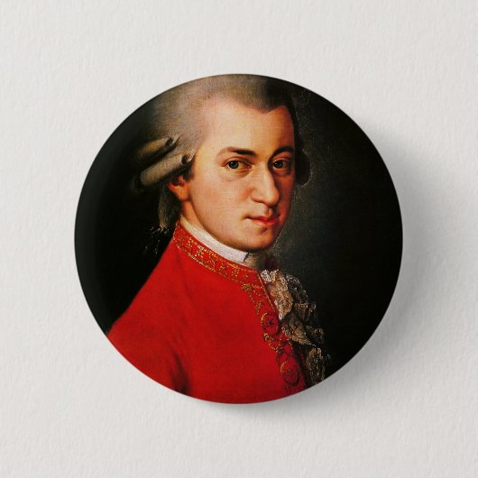 Badge Rond 5 Cm Portrait de Wolfgang Amadeus Mozart (Devant)