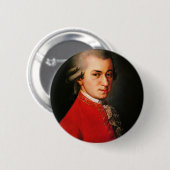Badge Rond 5 Cm Portrait de Wolfgang Amadeus Mozart (Devant & derrière)