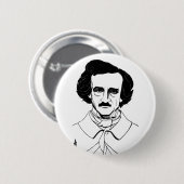 Badge Rond 5 Cm Portrait d'Edgar Allan Poe (Devant & derrière)