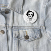 Badge Rond 5 Cm Portrait d'Edgar Allan Poe (En situation)