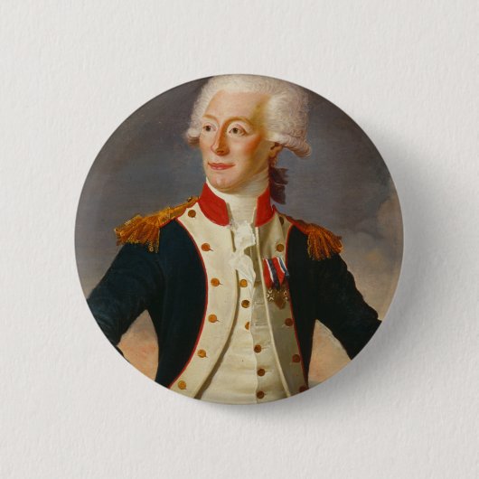 Badge Rond 5 Cm Portrait du Marquis De Lafayette (Devant)