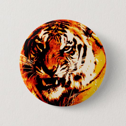 Badge Rond 5 Cm Portrait du tigre (Devant)