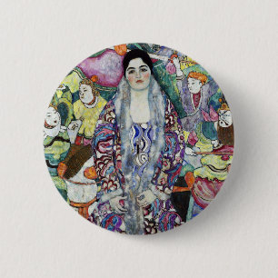 Badge Rond 5 Cm Portrait d'une femme peinture par Gustav Klimt