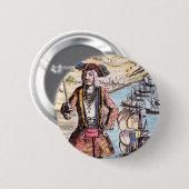 Badge Rond 5 Cm Portrait noir de couleur de Bart (Devant & derrière)