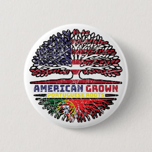 Badge Rond 5 Cm Portugal États-Unis Amérique États-Unis
