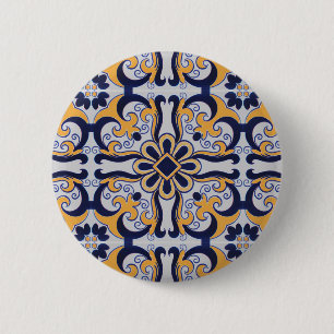 Badge Rond 5 Cm Portuguese tile pattern