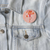 Badge Rond 5 Cm Pose de l'arbre Namaste (En situation)