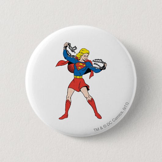Badge Rond 5 Cm Pose Supergirl 10 (Devant)
