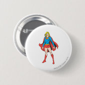 Badge Rond 5 Cm Pose Supergirl 5 (Devant & derrière)