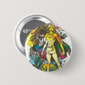 Badge Rond 5 Cm Pose Supergirl Le Lux (Devant & derrière)
