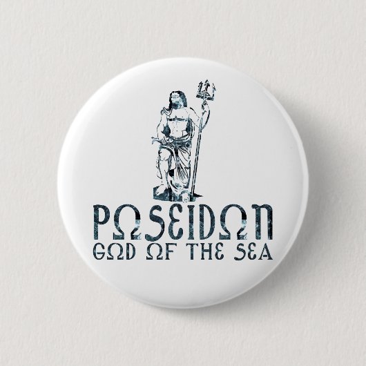 Badge Rond 5 Cm Poseidon (Devant)